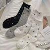 Internet Celebrity Micro-Transparent Dot Socks Dongdaemun Summer Garden Polka Dot Mesh Breathable Curling Tube Socks