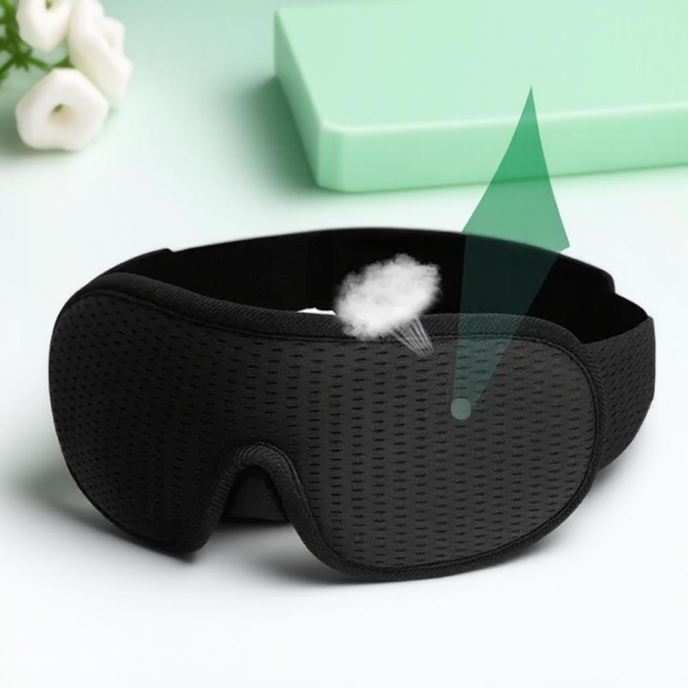 3D Breathable Sports Fabric Eye Mask for Men Women Sleep Eye Cover Ideal for Travel Night Sleep Napping