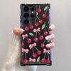 Clear Cover Phone Case for Samsung Galaxy S23 S25 Plus S21FE S24 S24ultra S20 FE S24fe S22 Ultra S25 Ultra Cartoon Bow Cherry