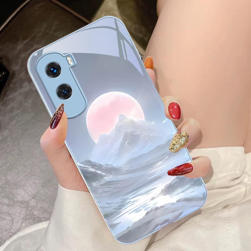 Mountain And River Day For Honor 200 90 8X 9X Pro Lite P50 P40 Nova 10 11i P60 Magic4 6 Mate 20 50 Tempered Glass Phone Case
