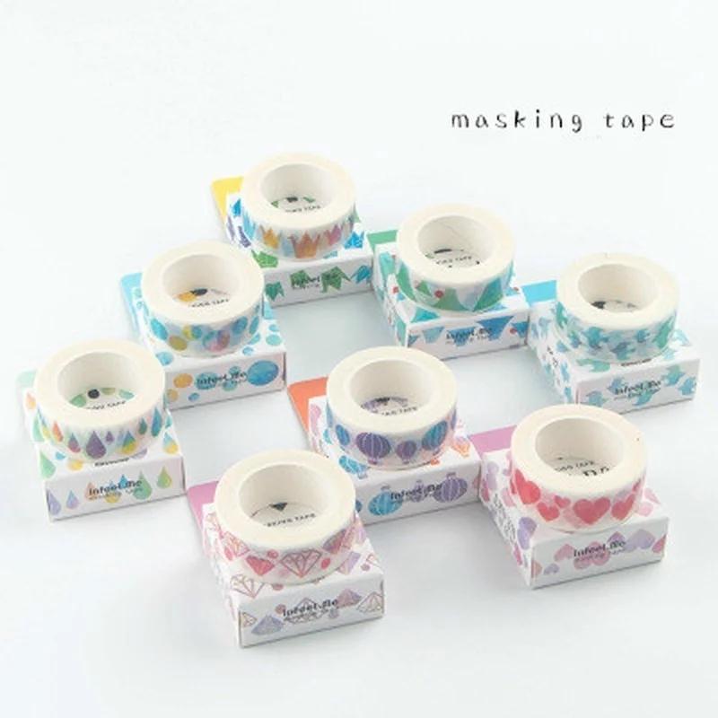 7m*1.5mm Japanese Masking Washi Tape Decorative Adhesive Tape Decora Diy Scrapbooking Sticker Label Stationery