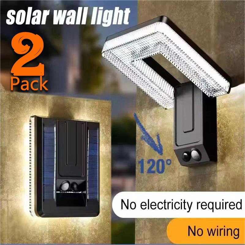 Foldable LED 120° Solar Light Outdoor Wall Lamp Waterproof Spotlights Lamp Motion Sensor Solar 3 Modes Street Light Garden Decor