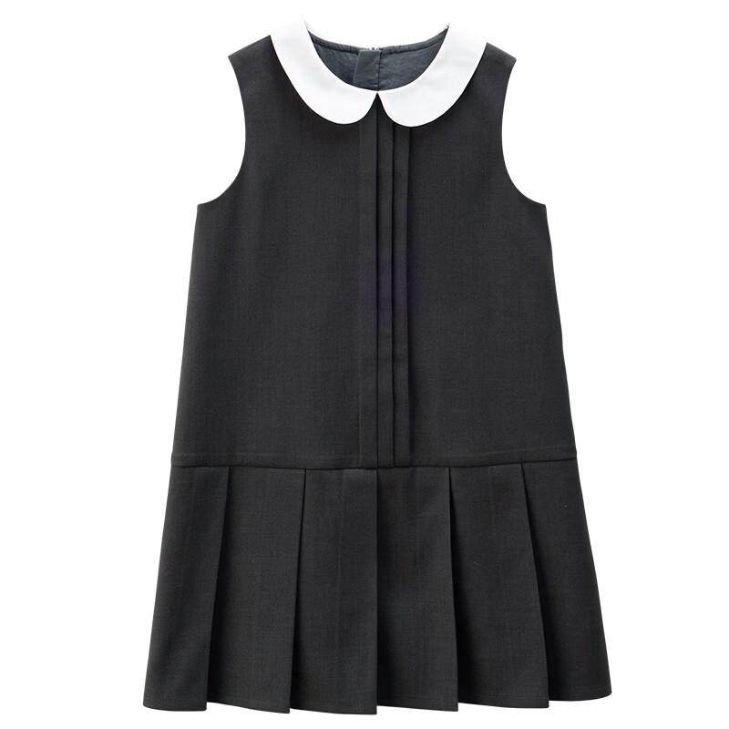 Hacikis Girls  School Style Pleated Vest Dress 150