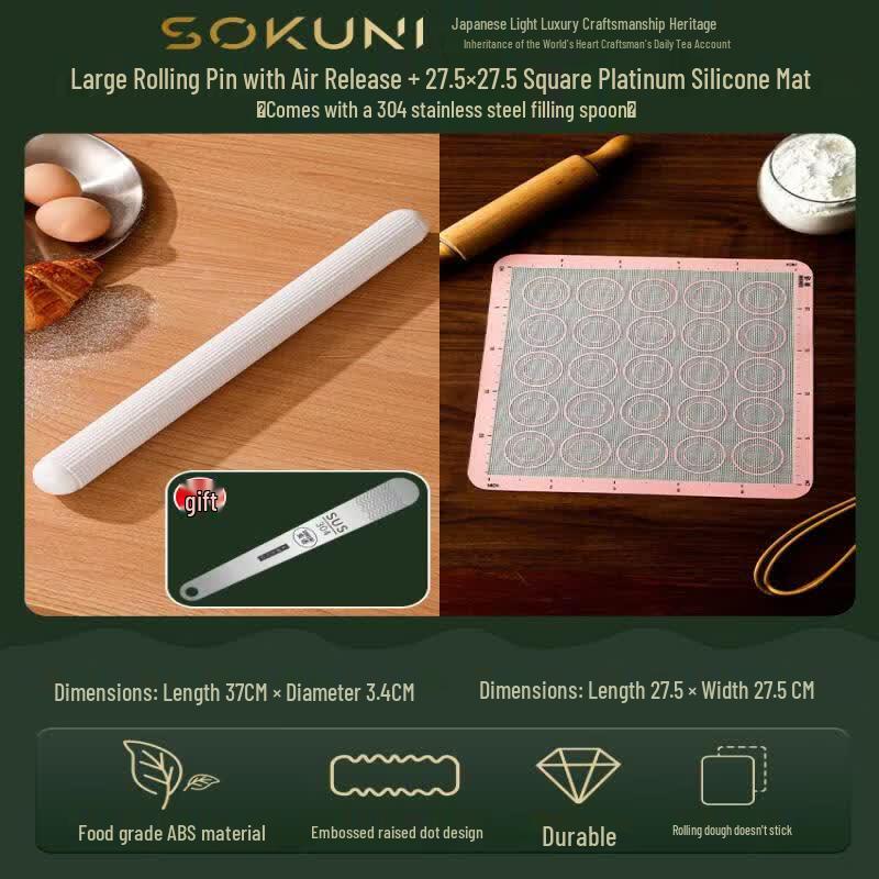 Qiwei Non-Stick Wooden Rolling Pin for Baking