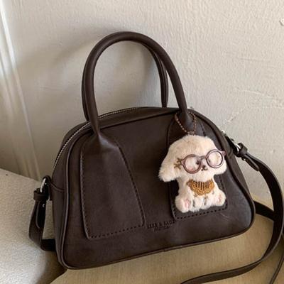 Niche High-value Messenger Bag Autumn Suede Korean Version Single Shoulder Underarm Bowling Bag