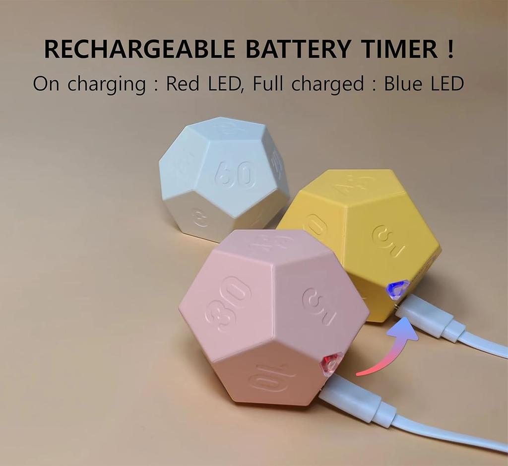 Mini Pomodoro Timer ABS Rotierender Timer Zeitmanagement Würfel Countdown Kochen Lernen Digitaler Timer Küchen Kochzubehör