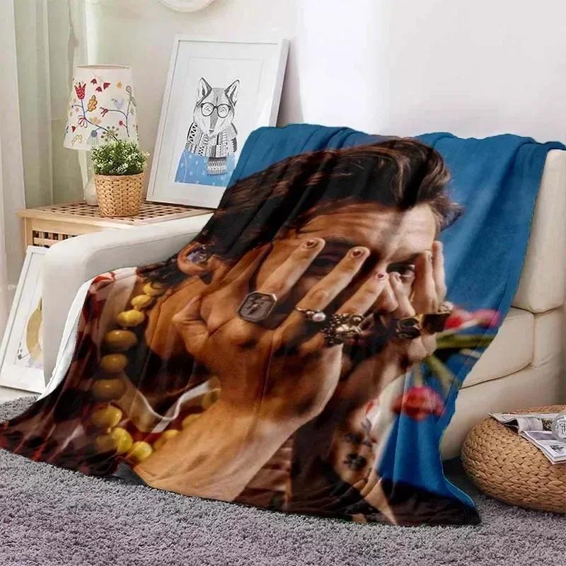 Harrystyles Flanella Morbida Coperta Calda Coperte Retrò per Letti Camera da Letto Soggiorno Coperta per Divano Coperta da Viaggio Picnic