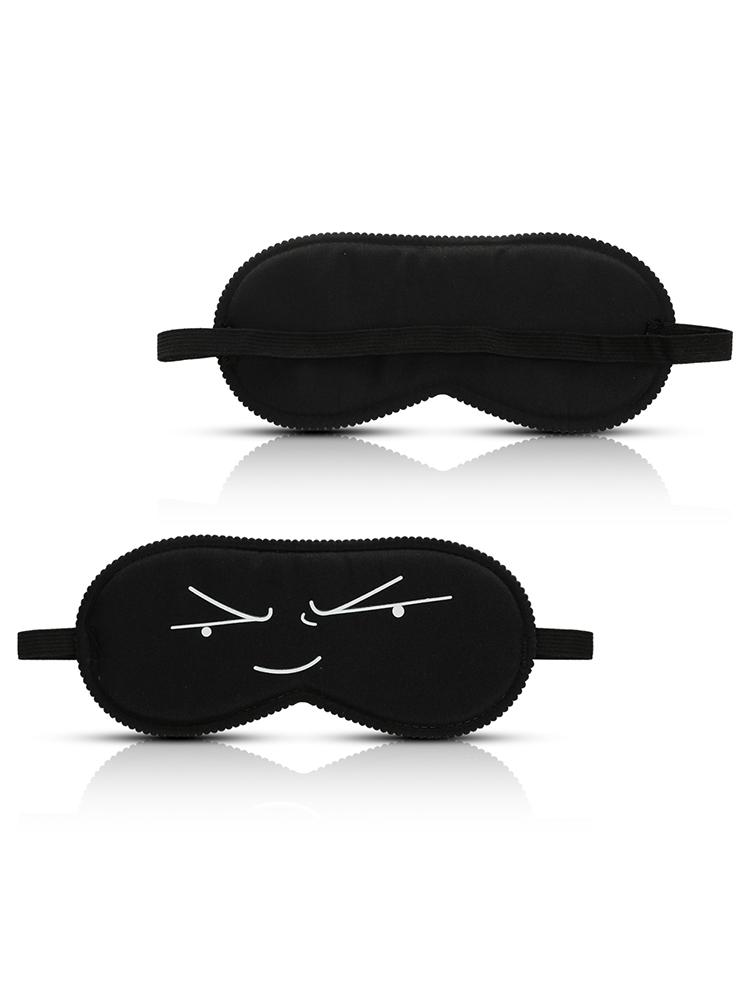 

Мультяшная маска для сна на глаза Милая черная маска для сна для отдыха в путешествии