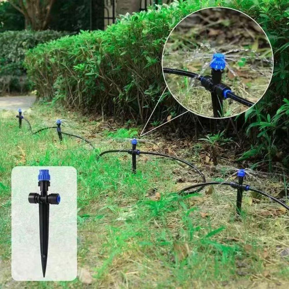 360° 360° Atomize Dripper Adjustable 1/4" Quick Connector Micro Drip Irrigation System with Bracket Atomize Spray