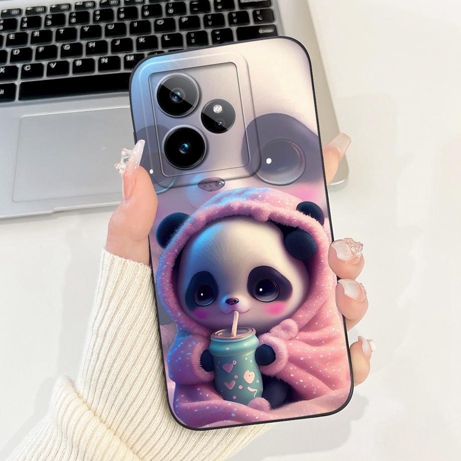 For Realme GT 7 7T Case New Fashion Cartoon Luxury Girly Painting Funda For Realme GT7 RMX5061 Back Cover Matte Liquid Silicone