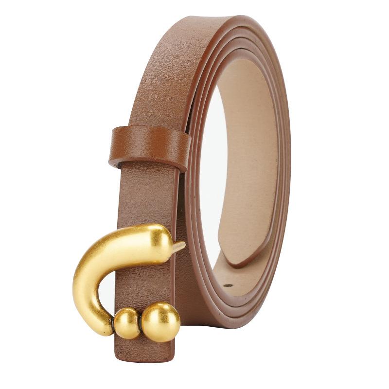 Belt Women'S Versatile Dress Decorative Women'S Thin Belt Fashion New Skirt Smooth Buckle Women'S Belt Now