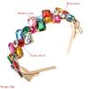 Women's Baroque Gold Cross Hair Band with Color Rhinestone Headband Hair Ornament