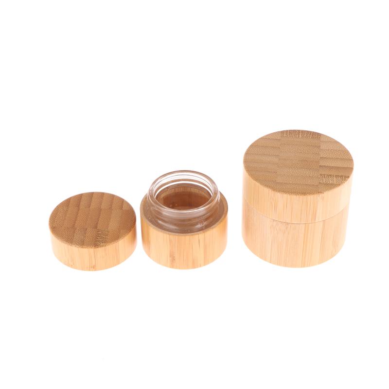 Bamboo Cream Jar Travel Container Lip Balm Jars Containers Face Lotion Container Eye Cream Sample Jars Cosmetic Container
