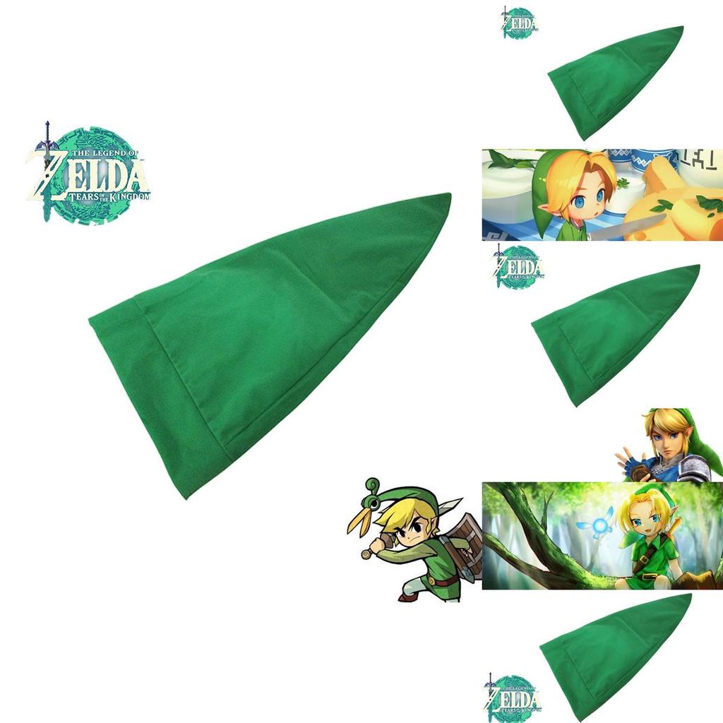 Cappello Cosplay Link The Legend Of Zelda Cappellino Verde di Qualità Premium
