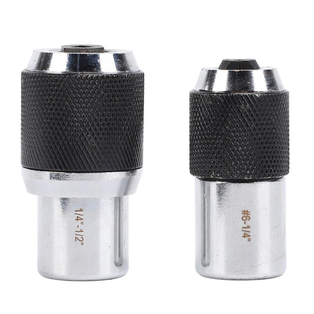 

2PCS Adjustable Jaws Tap Socket Set 3/8 Drive Socket Adapters Adjustable Tap Holder Cr-Mo Steel Ratcheting Tap Socket Set
