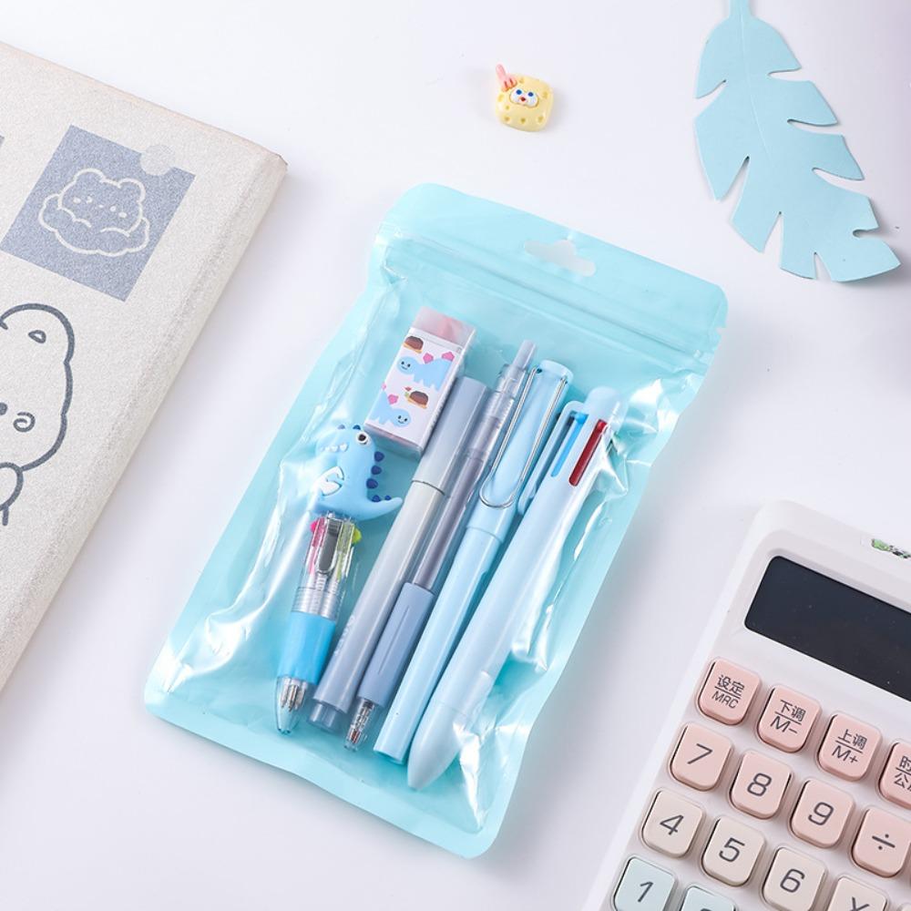 Cartoon 6-in-1 Stationery Set Multi-Functional Writing Tools Ballpoint Pen Highlighter Back To School