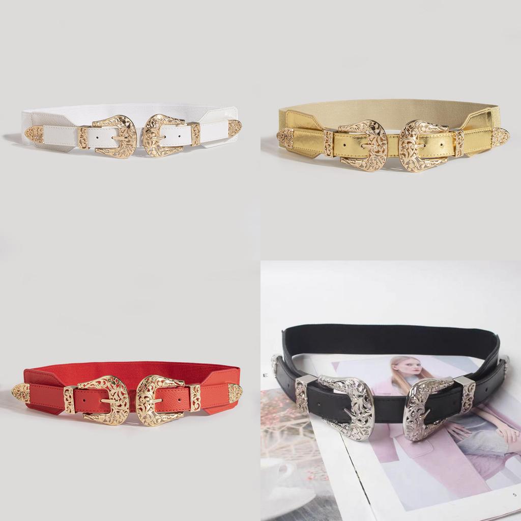 Denim Waist Belt With Metal Buckle Adjustable Buckle For Women Fashion Accessories