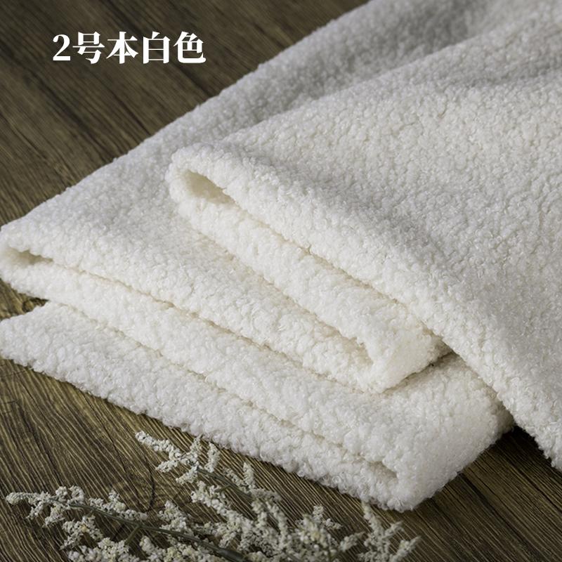 Teddy Plush Fabric Elasticity Soft By The Meter for Toys Pet Nest Cushion Handmade DIY Sewing Faux Lamb Fur Cloth Beige White