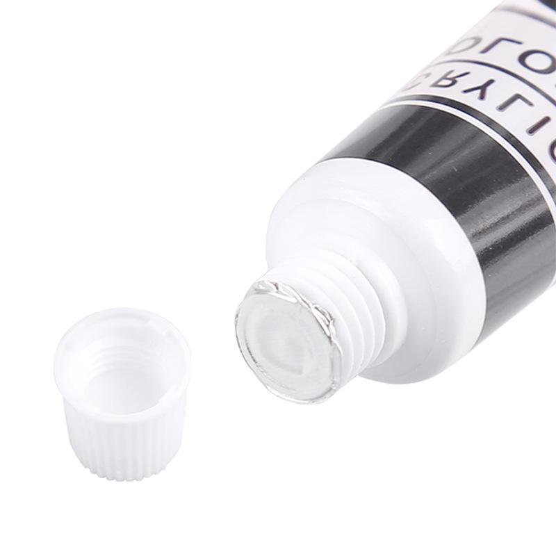 12-Color 12ml Acrylic Paint Tube for Children's DIY Hand-Painted Projects
