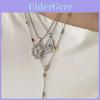 Collier Long Pendentif Géométrique Pour Femmes En Alliage de Zinc Et Multicouches