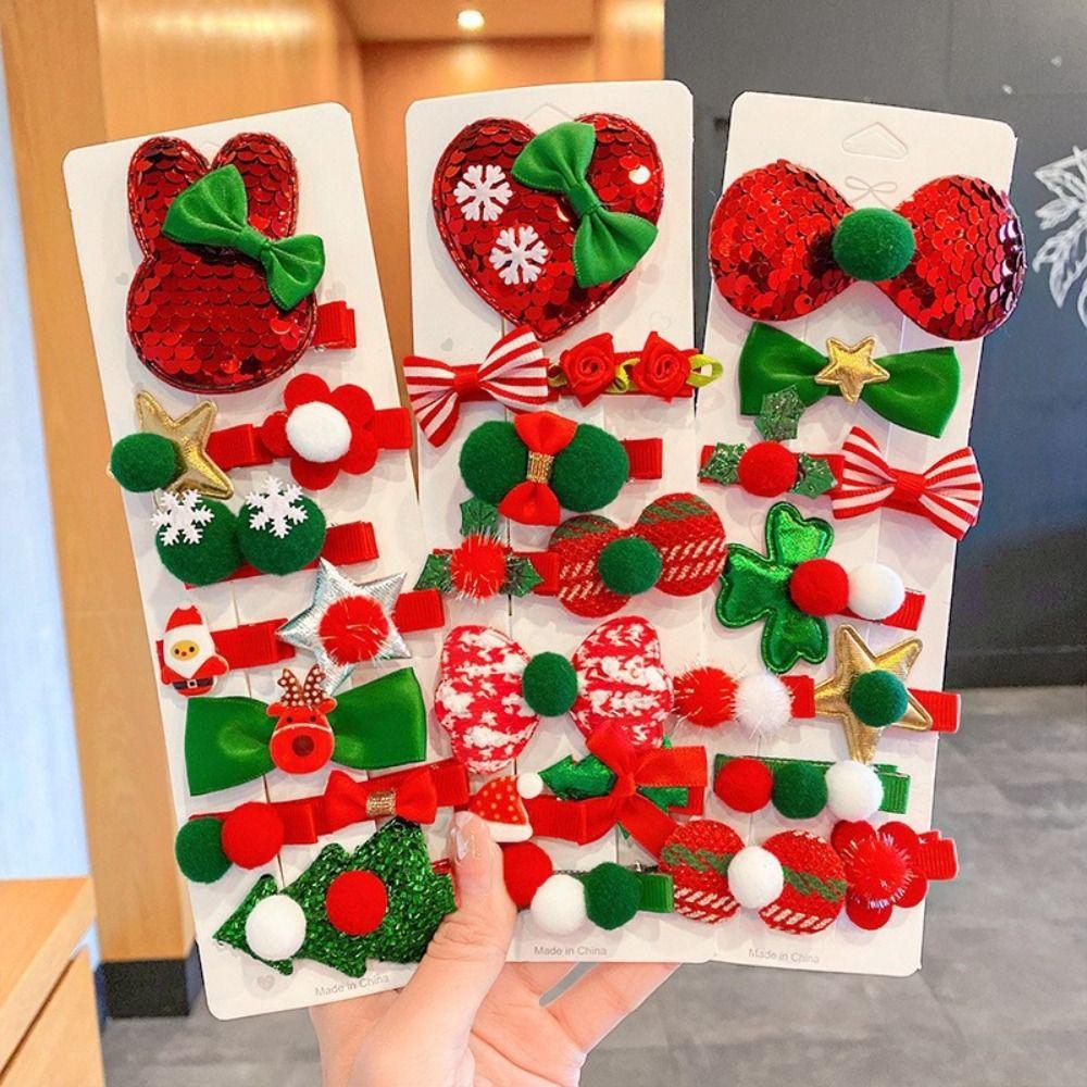 Deer Horn Christmas Hairpin Set Children Bow Hairpin Christmas Costume Dress Up