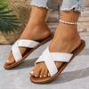 Womens Slide Sandals, Non- Water-Resistant PU - Sandals with All-Day Comfort for Indoor Outdoor Casual Errands & Beach Days