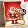 Christmas pearl painting art painting kit Santa Claus holding gingerbread house handmade diy home decoration painting