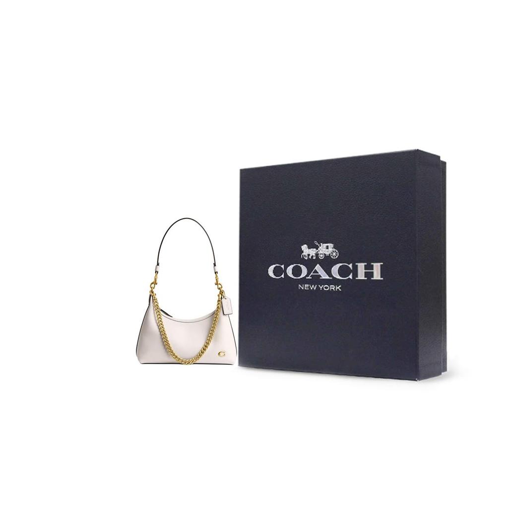 COACH Juliet Cow Leather One Shoulder Handbag Medium Women's Chalk CW640-B4HA