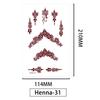Lace Brown Waterproof Henna Flower Tattoo Stickers for Hands
