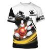 T-shirt met Bolletjespatroon Gitaar Sterren 3D-print Rond Hals T-shirts Voor Mannen 2024 Zomer Nieuwe Streetwear Kleding Losse T-shirts