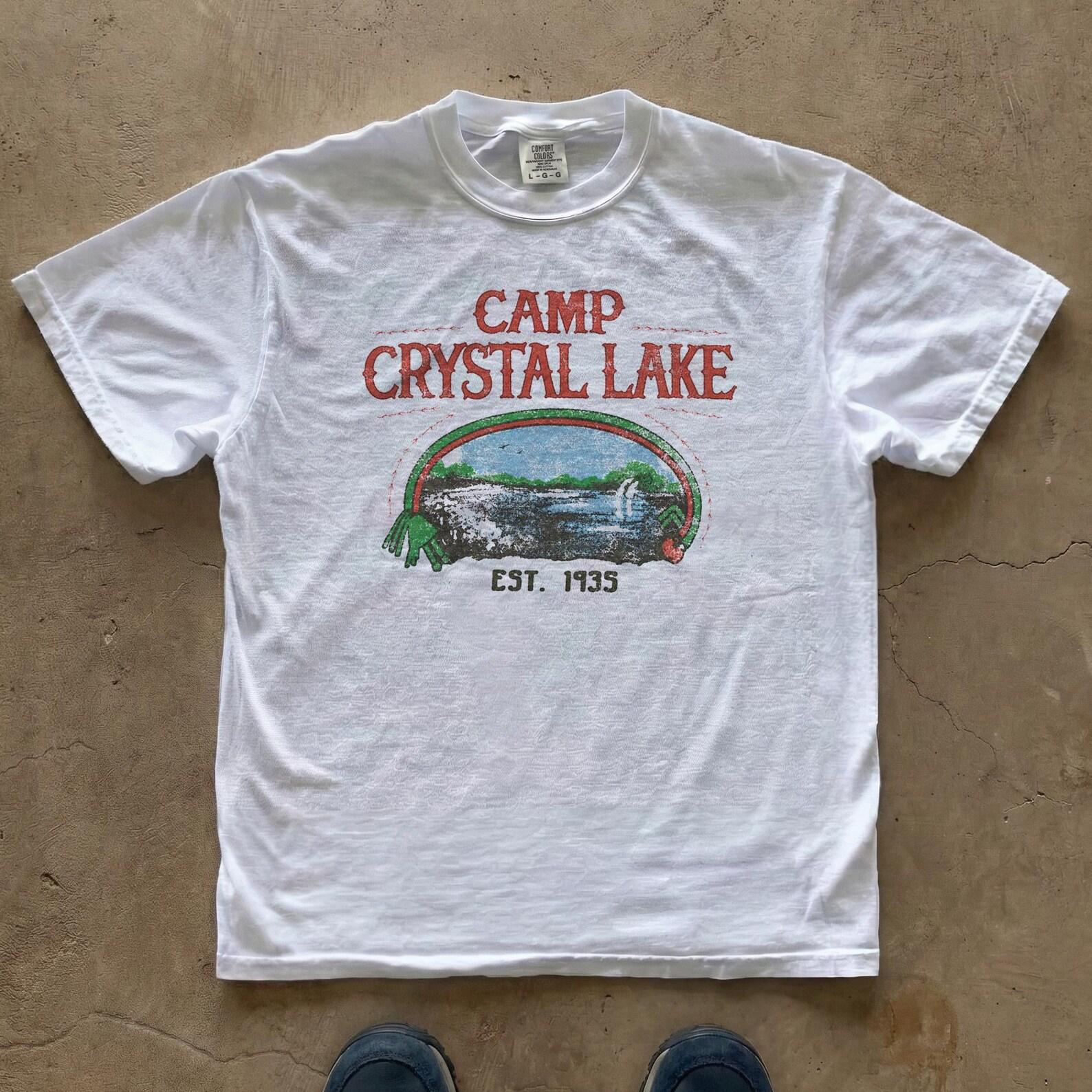 Camp Crystal Lake Vintage Horror Tee | Friday the 13th Slasher Movie Shirt 4XL