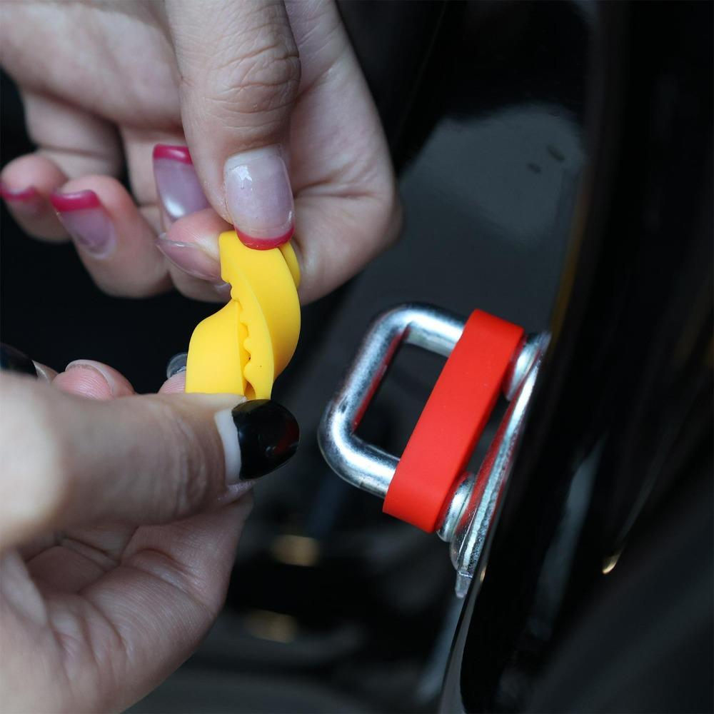 Car Door Lock Buffer Damper Silicone Cushion Auto Sound Deadening Mat Anti Shock Protection Pad Universal Lock Decor Accessories