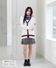 Konomi White x Red Striped School High Junior and High Popular Suitable for School Entrance Available in and Slim Size M ARCC-1015 Girls' Cardigan,