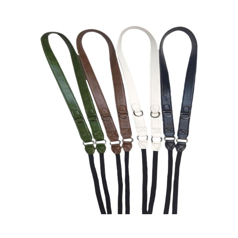 Retro Style Camera Shoulder Strap PU Leather Black Lanyard Strap Universal Camera SLR Strap