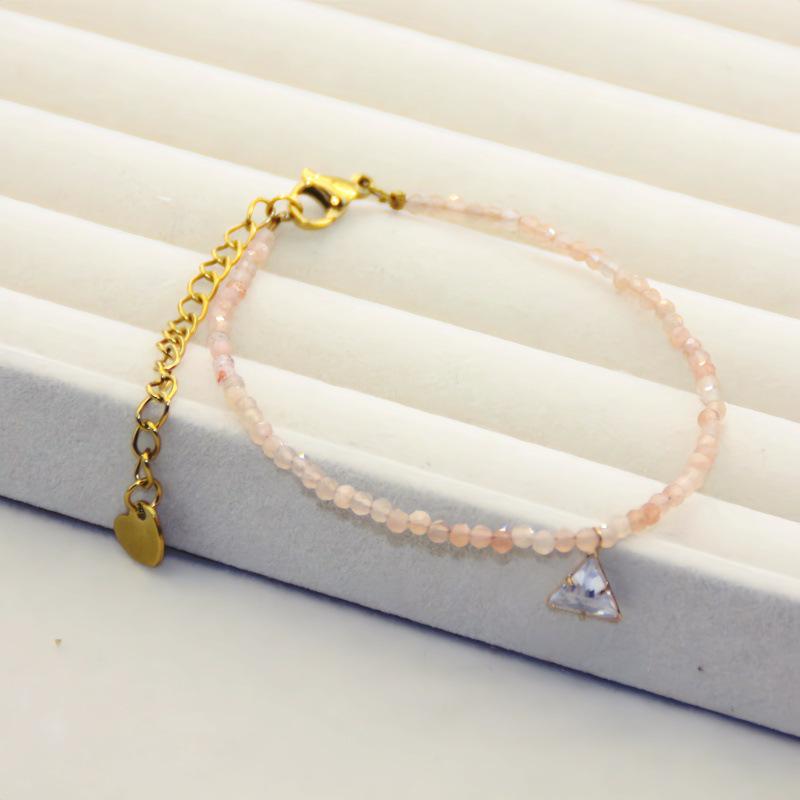 

2026 Spring/Summer Light Luxury Champagne Crystal & Zircon Moissanite Beaded Women s Clavicle Chain Necklace