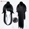 Ayano Aishi Cosplay Wig 53cm Black Ponytail Wigs For Women Costumes Anime Cosplay Wig Heat Resistant Synthetic Hair Halloween
