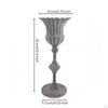 Decorative Iron Planter Ornamental Footed Vase Matte VintageStyle Light Gray C High Foot