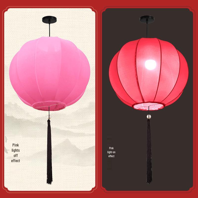 Chinese Style Outdoor Waterproof Colorful Round Lanterns for Scenic Spots and Restaurants