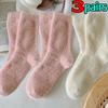 Women Mink Velvet Candy Color Socks Soft Super Elastic Velvet Thicken Warm Plush Winter Autumn Floor Fleece  Mid-tube Stocking