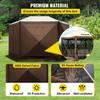 Pop-up Camping Gazebo Camping Canopy Shelter 6 Sided 12' x 12' Sun Shade