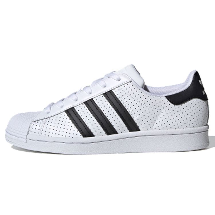 

Adidas Superstar White Black Перфорированные женские кроссовки Cloud-White Core-Black FV3444