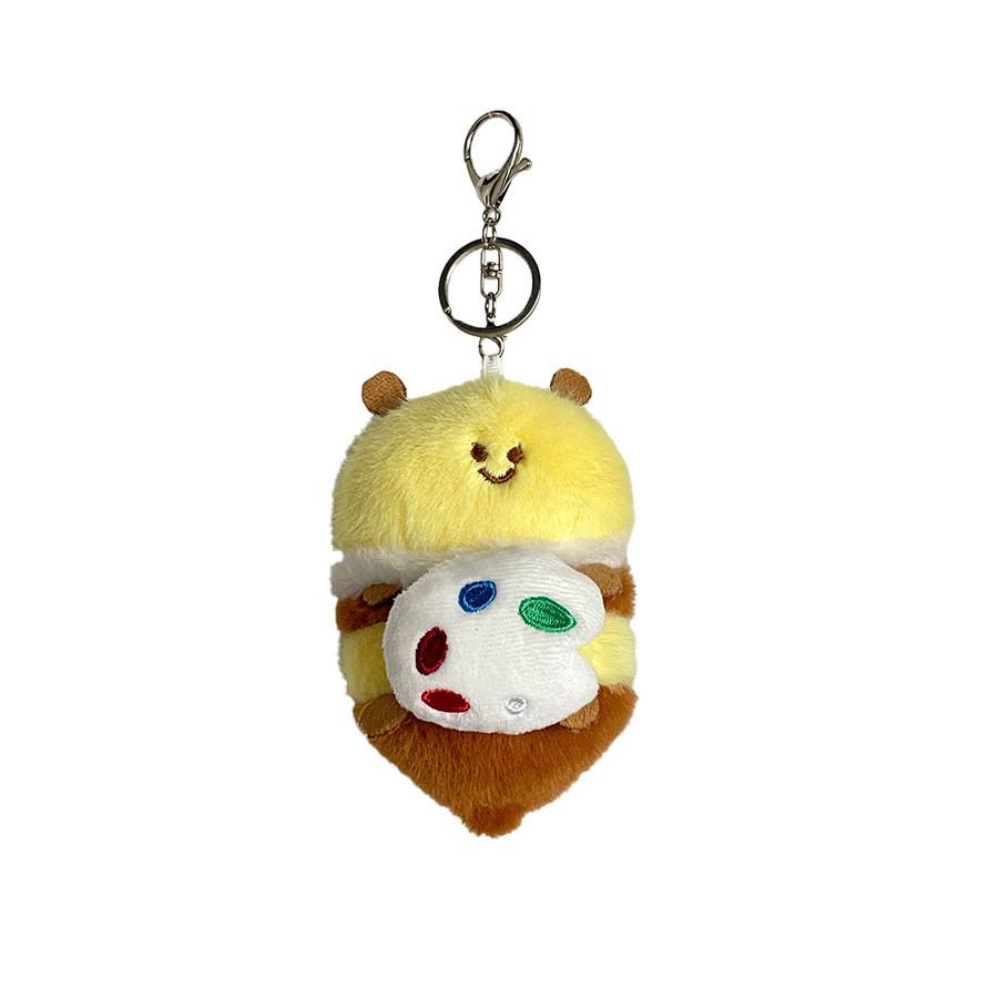 Plush Bee Delightful Toy Key Holder Cute And Cozy Perfect For Bag Charm Lovers