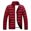 Winter Warm Thick Jackets for Men Casual Men Coats Solid Stand Collar Male Windbreak Cotton Padded Down Jackets Chaquetas