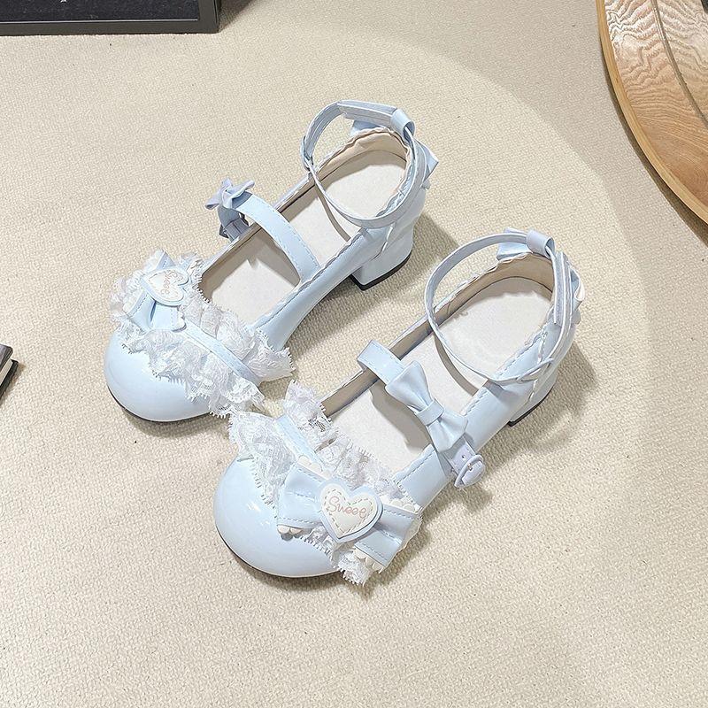 Internet Celebrity Explosion Late Evening Breeze Temperament Comfortable Mary Jane Shoes Women 2025 Versatile Cute Bow Round Head Non-slip Shoes