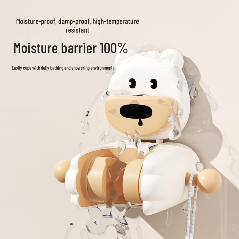 Punch-Free Adjustable Suction Cup Shower Head Bracket for Kids