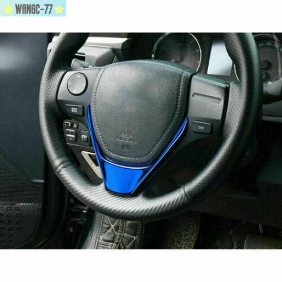 For Toyota Corolla 2014 2015-2018 Car Console Steering Wheel Cover Blue Titanium