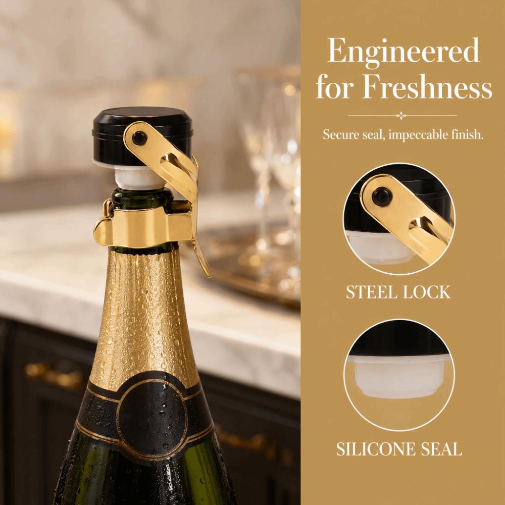 Leak Proof Champagne Stopper Reusable Sparkling Wine Stopper Simple Bottle Cap Sealer Party