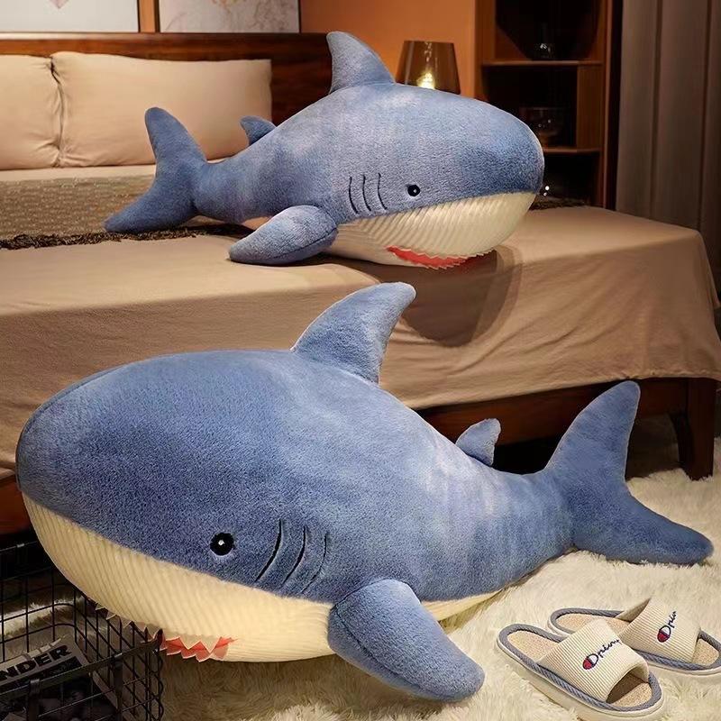 Shark Doll Boy Plush Toy Doll Long Throw Pillow Girl Sleeping Bed Sleeping Doll Cute Large