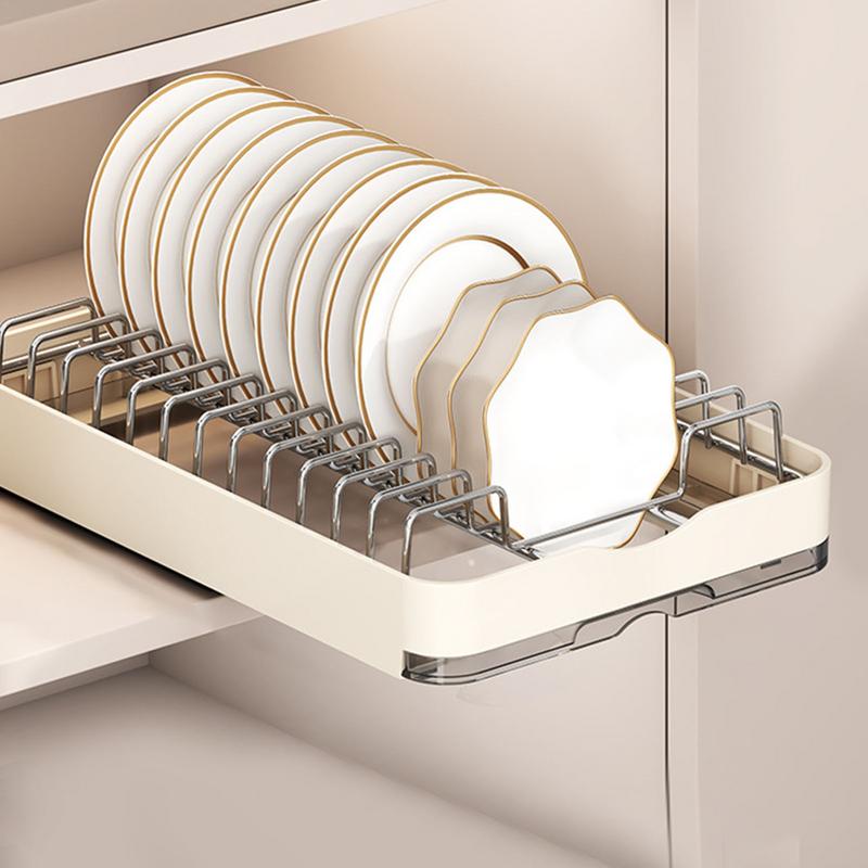 Pull Out Drawers For Kitchen Cabinet Metal Slide Out Dish And Bowl Drying Rack Dish Holder Pantry Storage Shelves Storage Rack