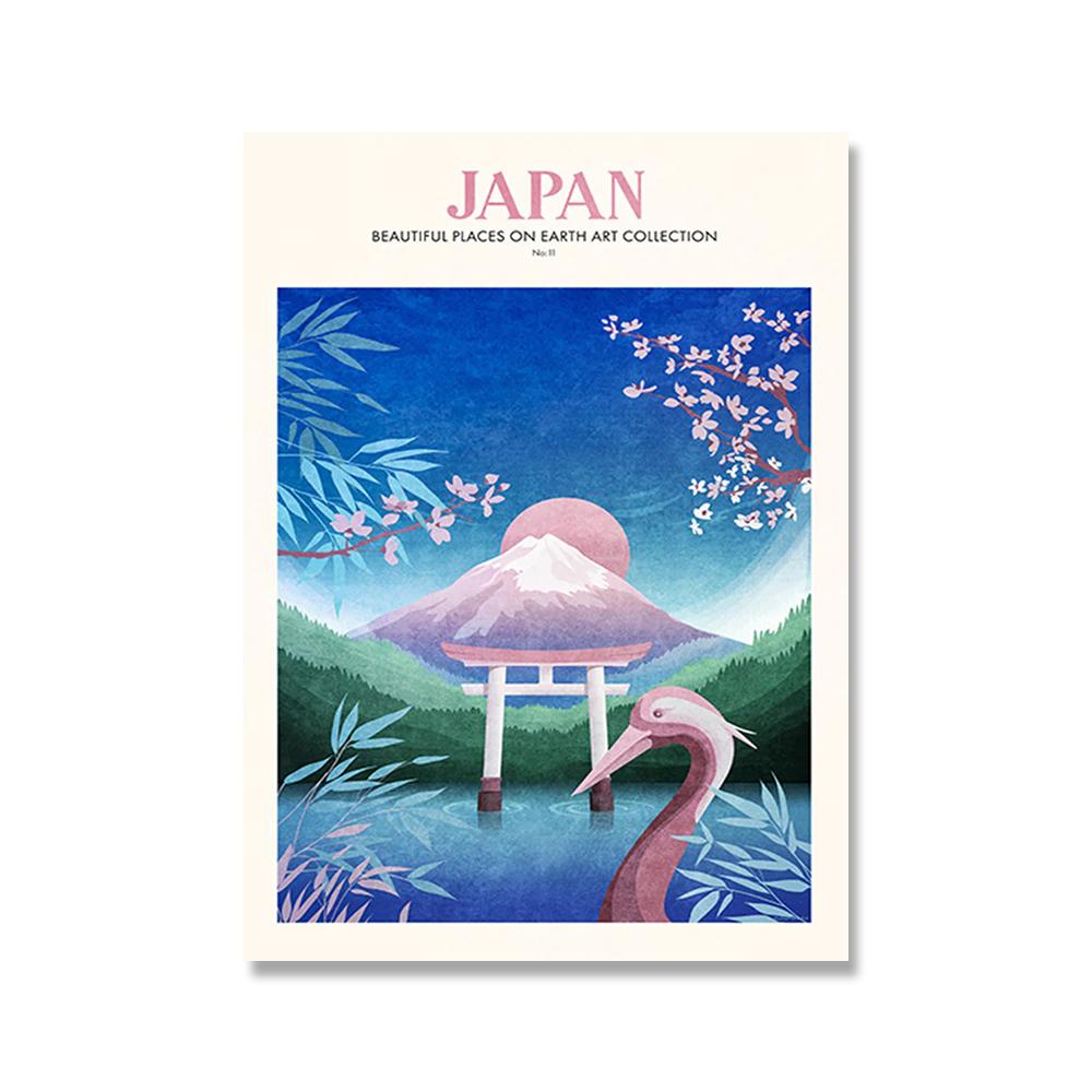 

Тоскана Санторини Калифорния Марокко Япония Исландия Минималистский Путешествие Пейзаж Плакат Картина на холсте Настенная картина Home Deco 21x30cm No Framed